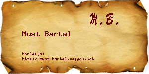 Must Bartal névjegykártya
